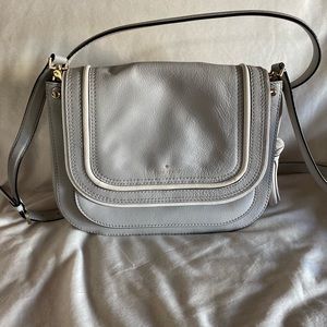 Kate Spade Gray Saddle Crossbody Bag